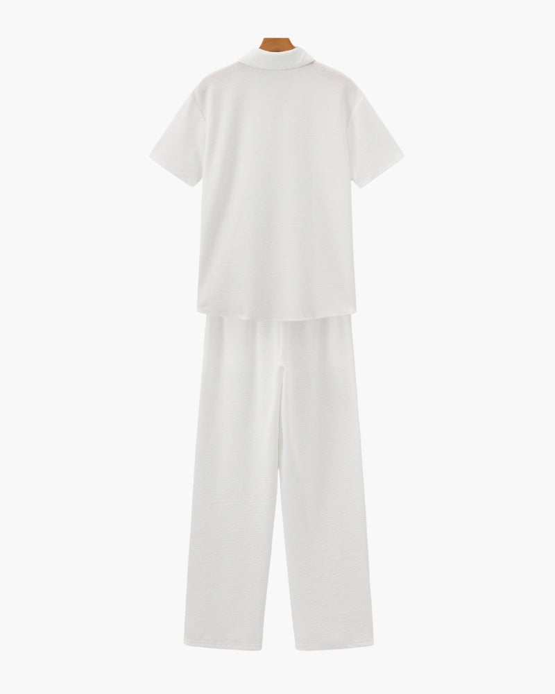 Baumwoll-Polo & Hosen-Set