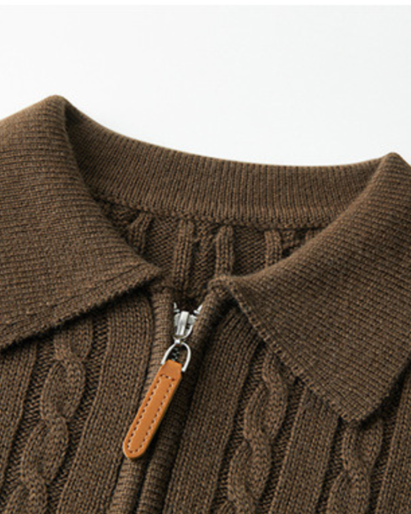 100% Premium Wolle Zip-Up