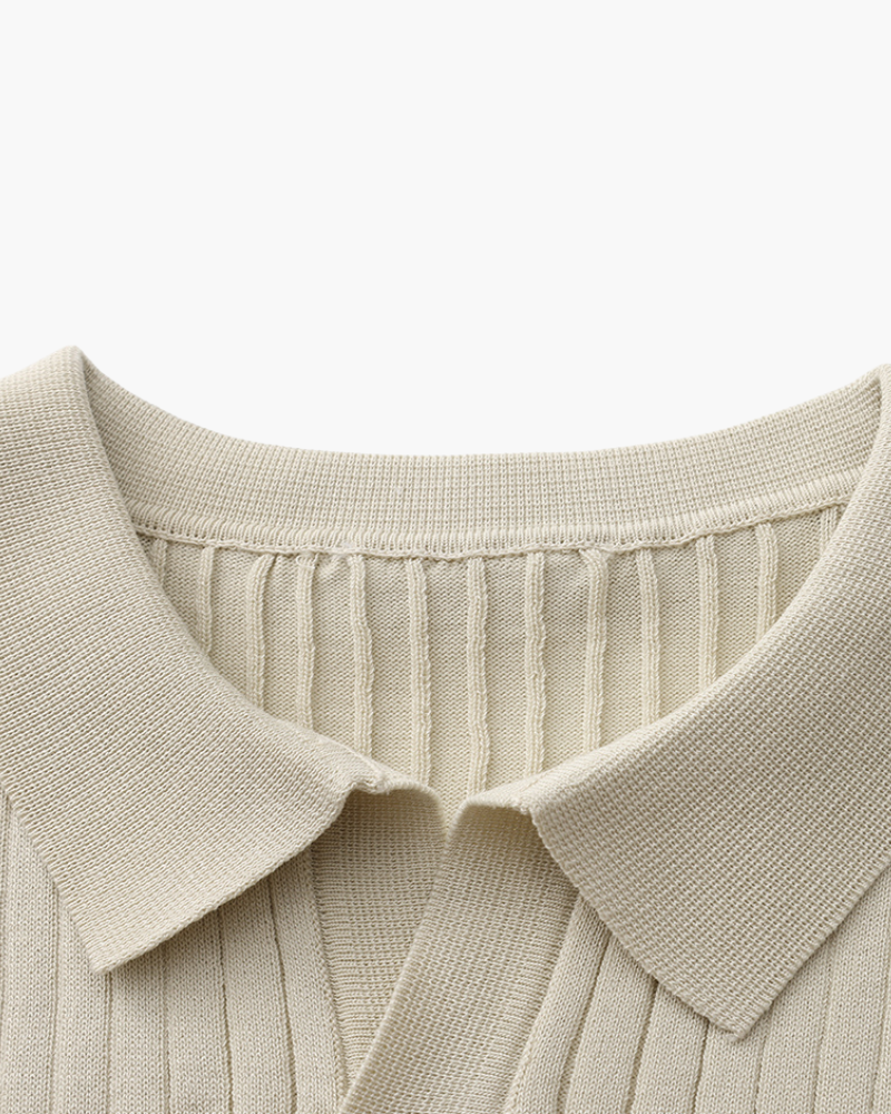 Premium-Rippstrickpolo