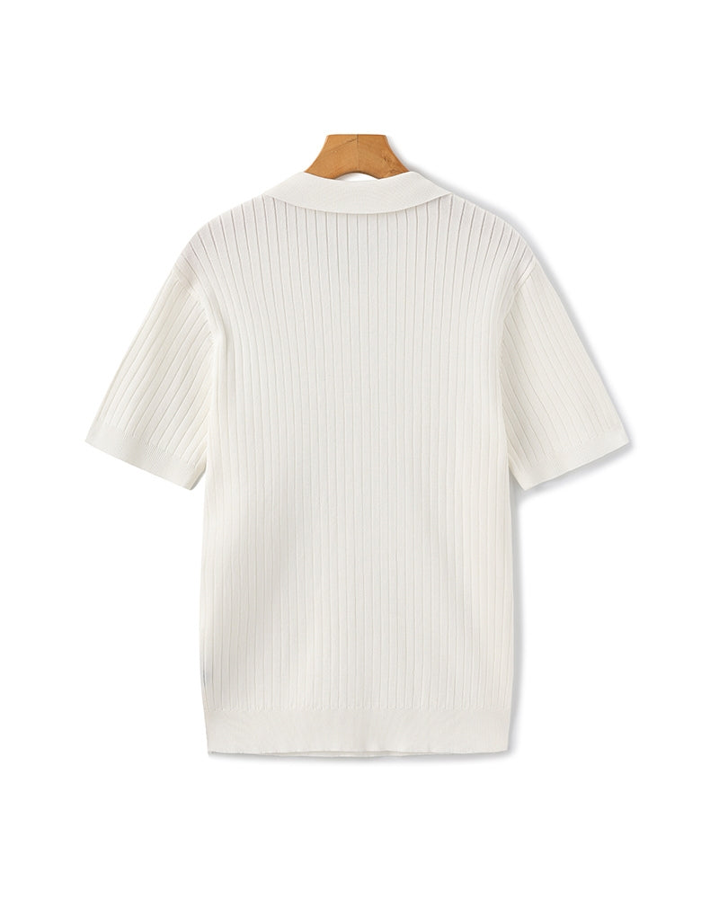 Premium-Rippstrickpolo