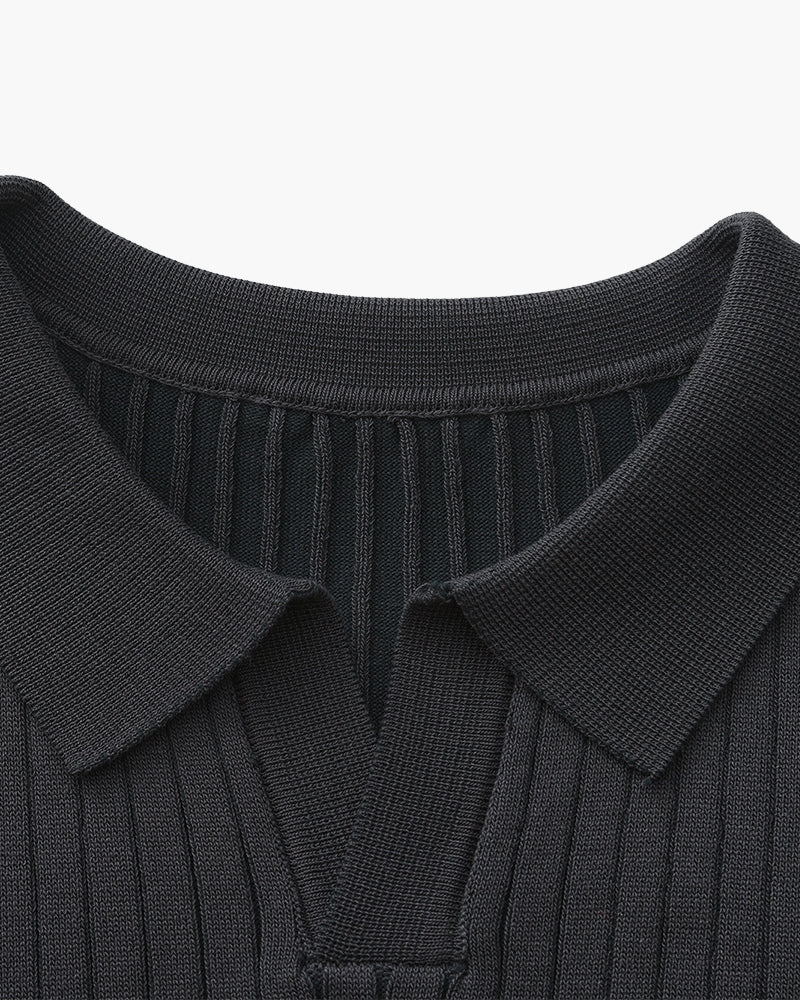 Premium-Rippstrickpolo