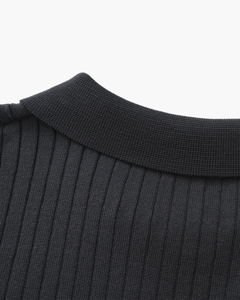 Premium-Rippstrickpolo
