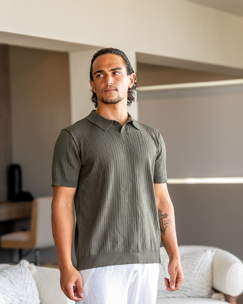 Premium-Rippstrickpolo