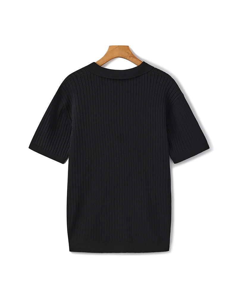 Premium-Rippstrickpolo
