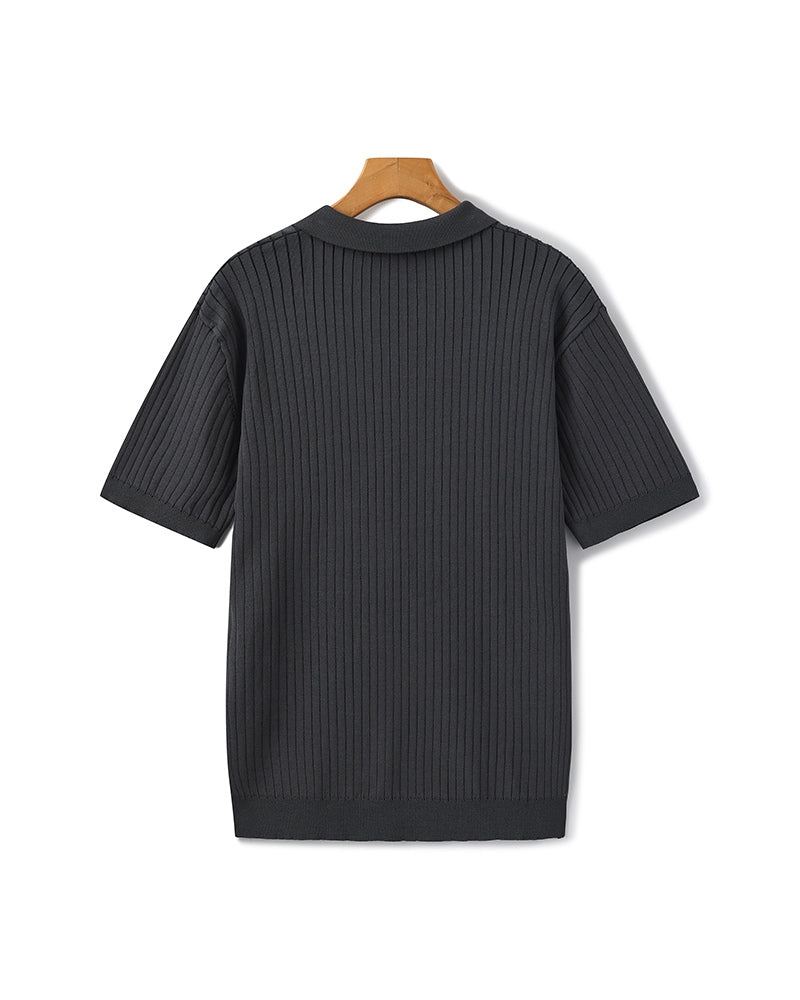 Premium-Rippstrickpolo